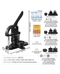 Yobtop Button Maker Machine