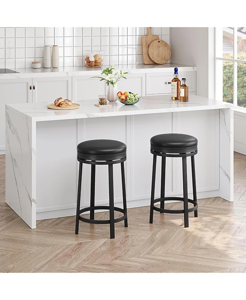 gaomon Dining Chair Swivel Bar Stools Set of 2 for Kitchen Dining Room