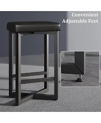 gaomon Dining Chair Bar Stools Set of 24.6 inch Counter Height Backless Barstools for Kitchen Dining Room