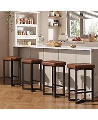 gaomon Dining Chair Bar Stools Set of 24.6 inch Counter Height Backless Barstools for Kitchen Dining Room