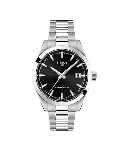 Tissot Men's Round Silver Stainless Steel Watch 38mm