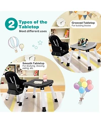 Gouun Baby Convertible 8-in-1 Baby Feeding Chair with Dual-Side Tabletop and Booster Seat