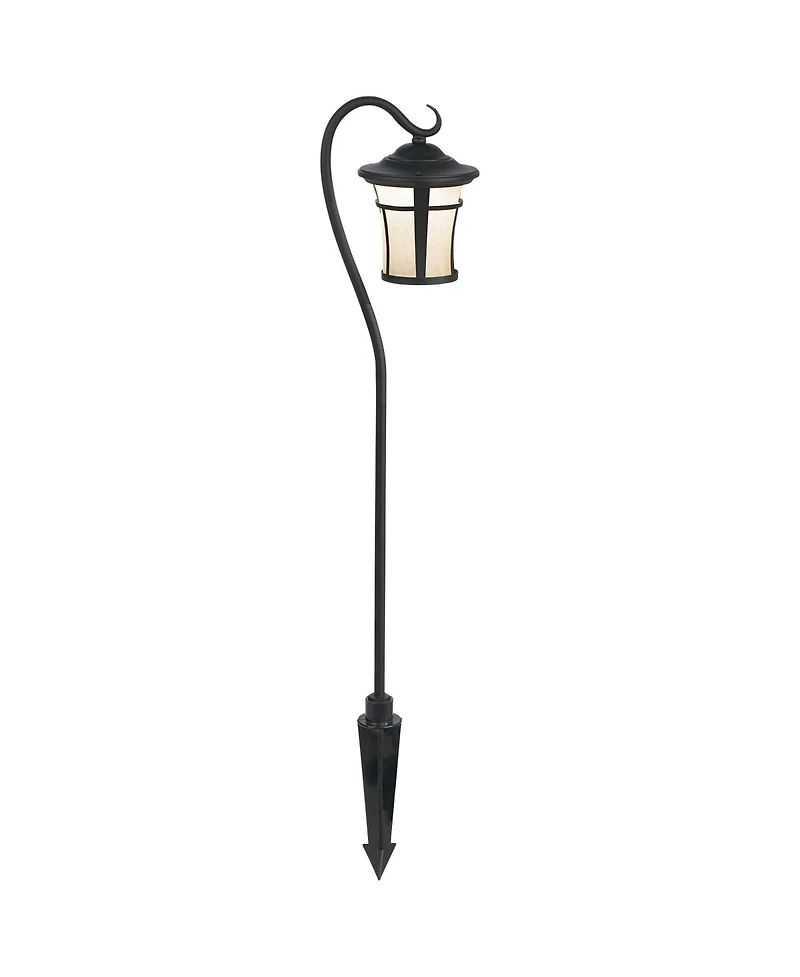 John Timberland Shepherd's Hook 23" High Mission Outdoor Landscape Path Light Porch House Led Bulb Black Metal Glass Shade