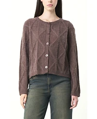 Velez Women's Diamond Pattern Knitted Cardigan