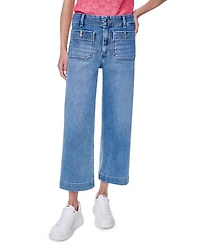 Dkny Jeans Petite High-Rise Patch-Pocket Wide Leg