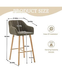 Rainsken Modern Bar Stools Set of 2