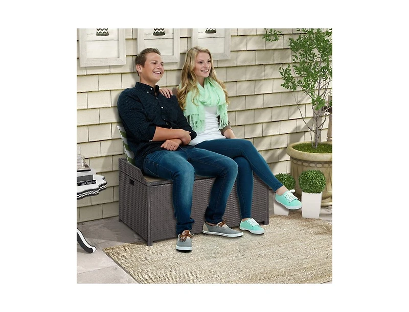 sumyeg 45 Gallon Outdoor Storage Bench with Zippered Liner