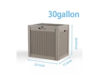 sumyeg 30 Gallon Waterproof Resin Outdoor Storage Deck Box