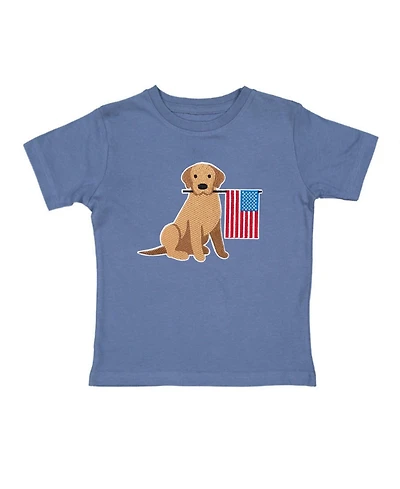 Sweet Wink Little Boys Patriotic Pup Patch Short Sleeve T-Shirt