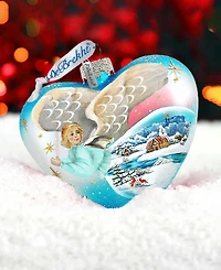 G.DeBrekht Angel Hart Glass Ornament