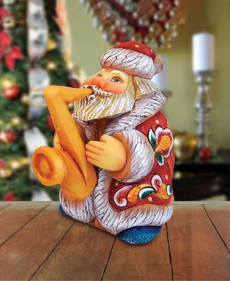 G.DeBrekht Mini Jazzman Santa Figurine