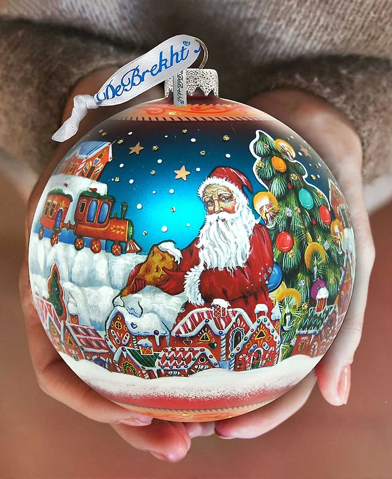 G.DeBrekht Limited Edition Oversized Ginger Bread House Glass Ornament