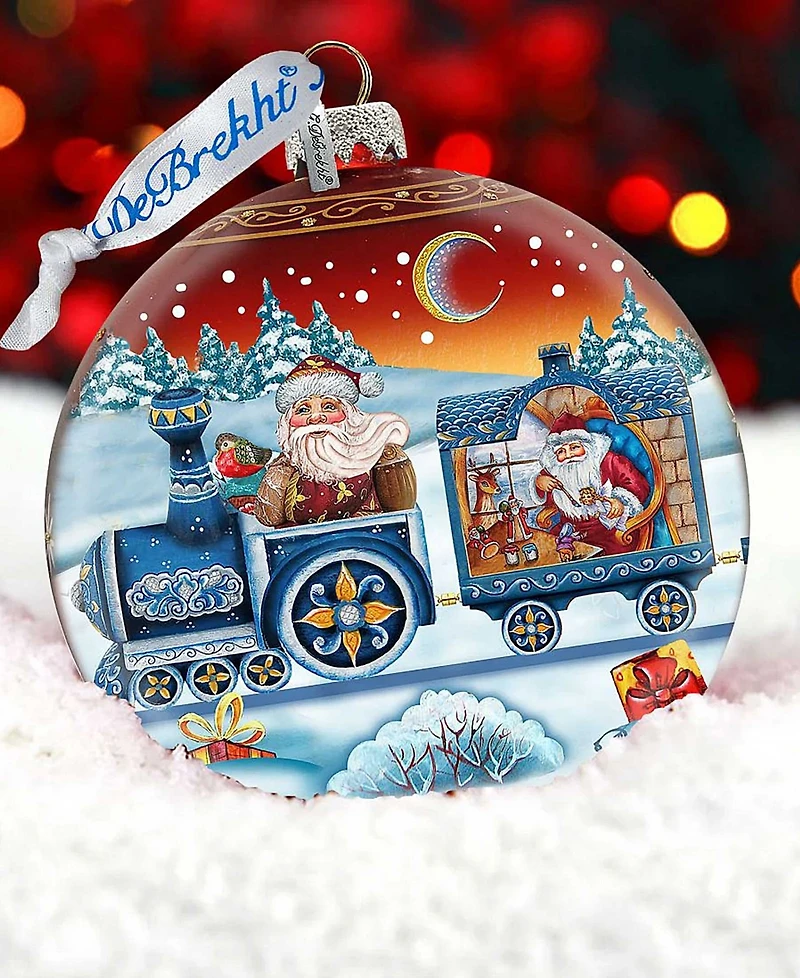 G.DeBrekht Limited Edition Oversized Holiday Express Ball Red Ornament