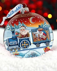 G.DeBrekht Limited Edition Oversized Holiday Express Ball Red Ornament