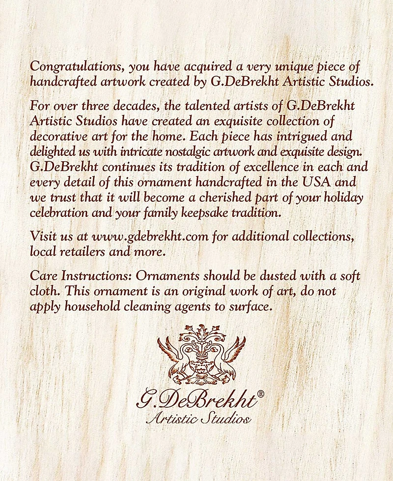 G.DeBrekht Christmas Gifts Set of 3 Glass Ornaments