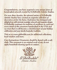 G.DeBrekht Christmas Gifts Set of 3 Glass Ornaments