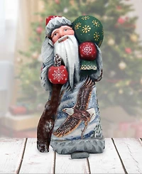 G.DeBrekht Woodcarved and Hand Painted Santa Eagle Santa Masterpiece Signature Figurine