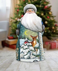 G.DeBrekht Woodcarved Hand Painted Santa Masterpiece Wooden Santa Figurine