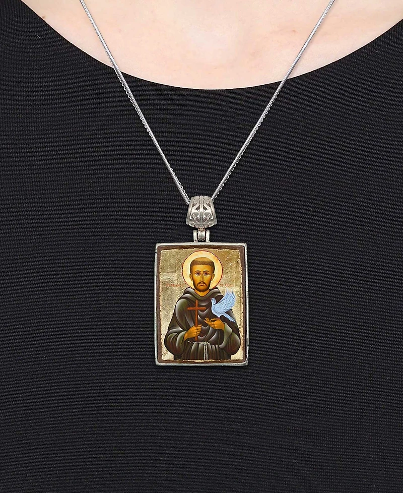 G.DeBrekht Saint Francis Religious Holiday Jewelry Necklace Monastery Icons