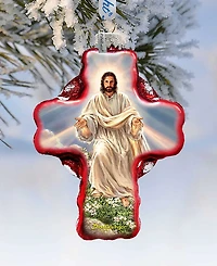 G.DeBrekht Jesus Resurrections Icon Cross Holiday Ornament