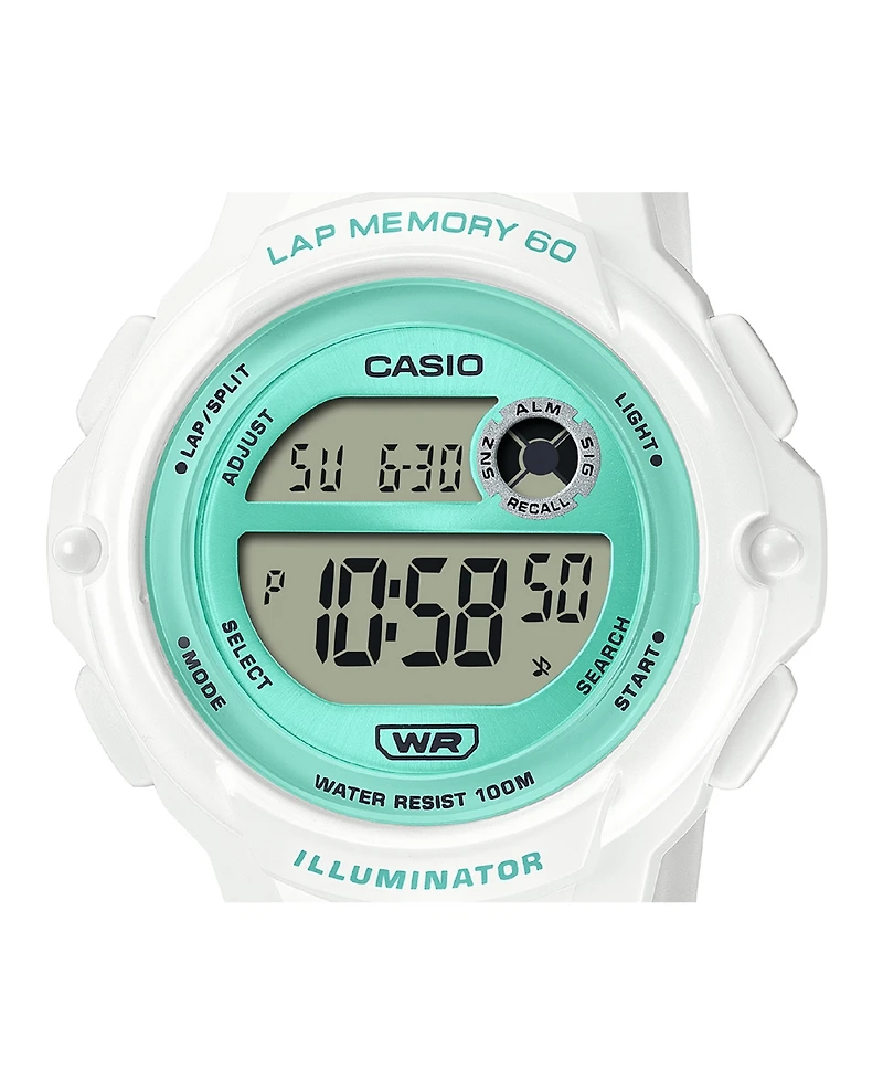 Casio Women's Digital White Resin Watch, 40.5mm