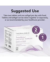 Theralogix TheraNatal Lactation Complete Postnatal Supplement - 13-Week Supply -Breastfeeding Supplement -Swap Infant Vitamin D drops