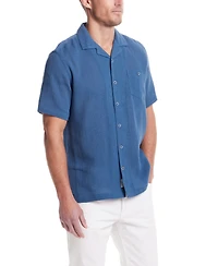 Weatherproof Vintage Men's Airtex Regular-Fit Textured Button-Down Camp Shirt
