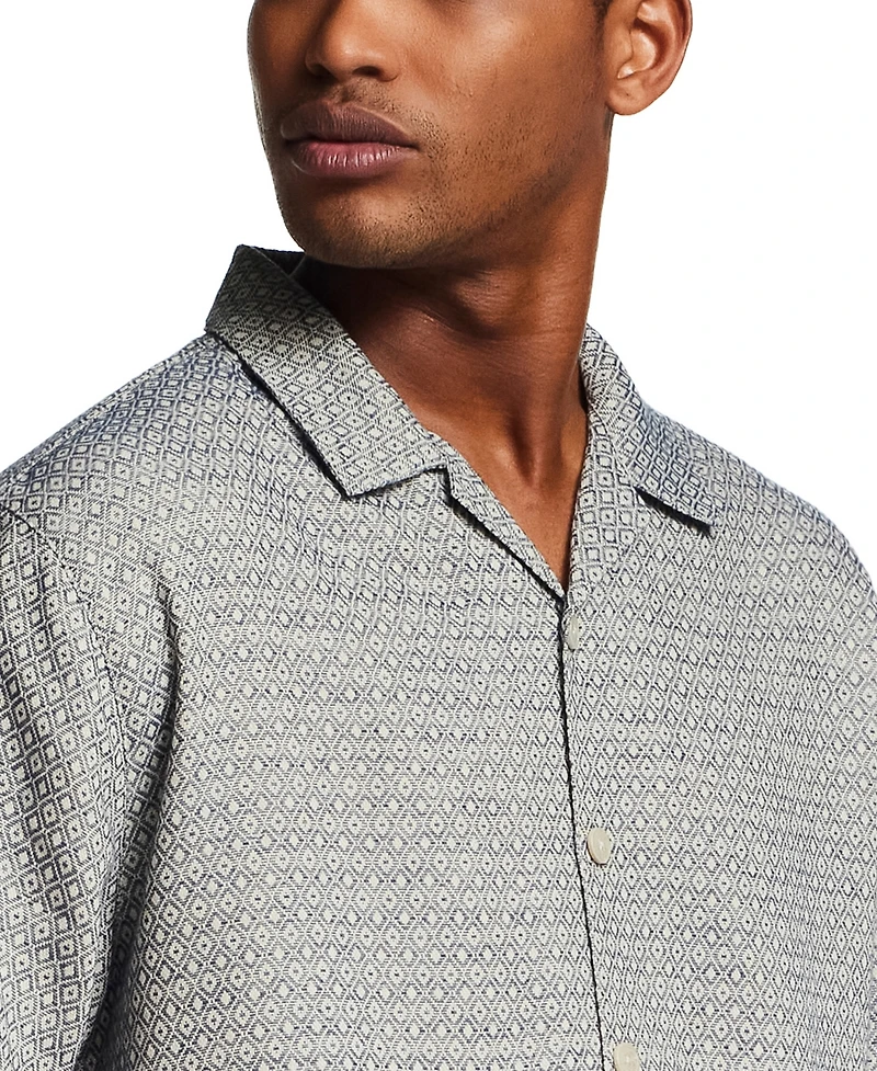 Weatherproof Vintage Men's Jacquard Knit Patch Shirt