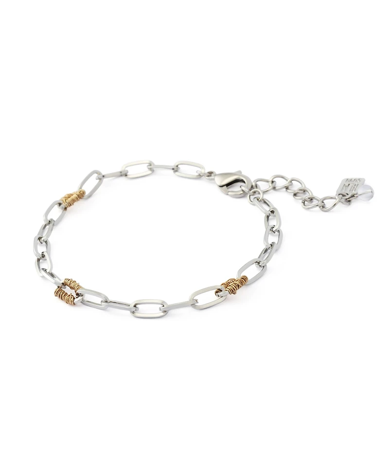 Robert Lee Morris Soho Two-Tone Paper Clip Chain Link Bracelet