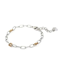 Robert Lee Morris Soho Two-Tone Paper Clip Chain Link Bracelet