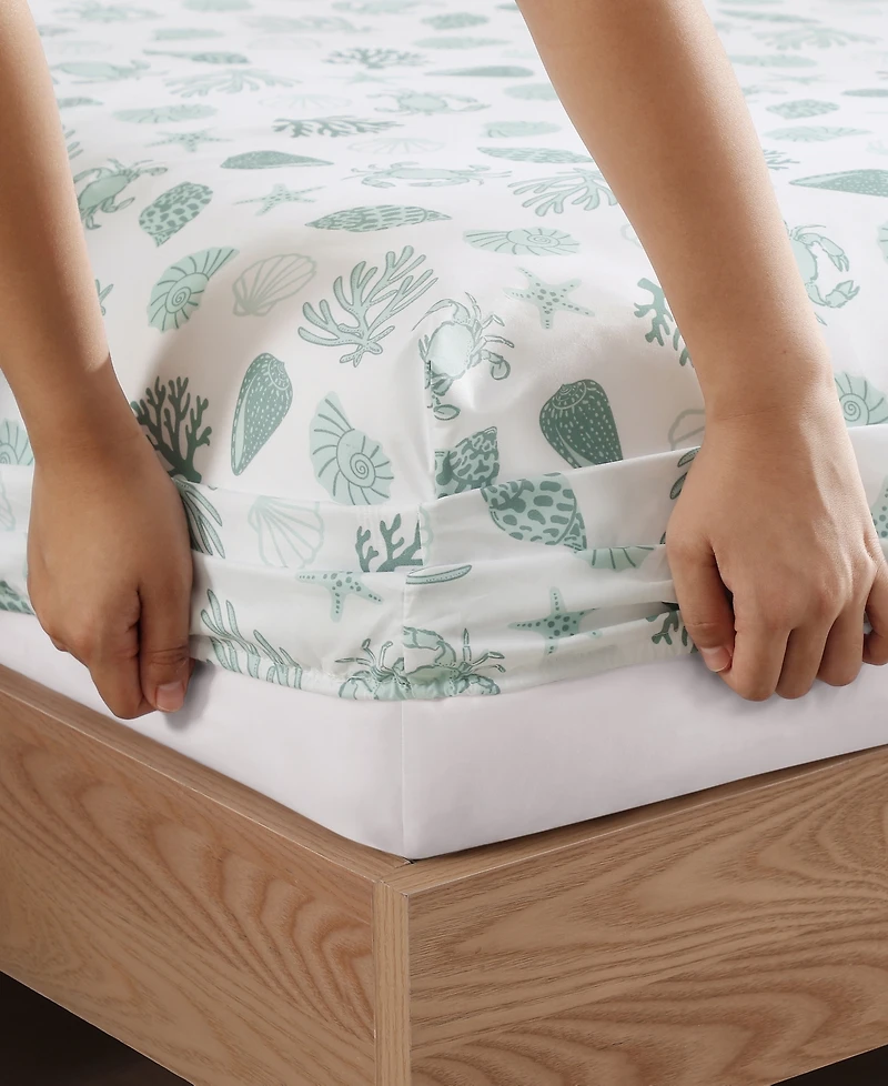 Caribbean Joe Coastal Pattern 4-Pc. Sheet Set, Queen
