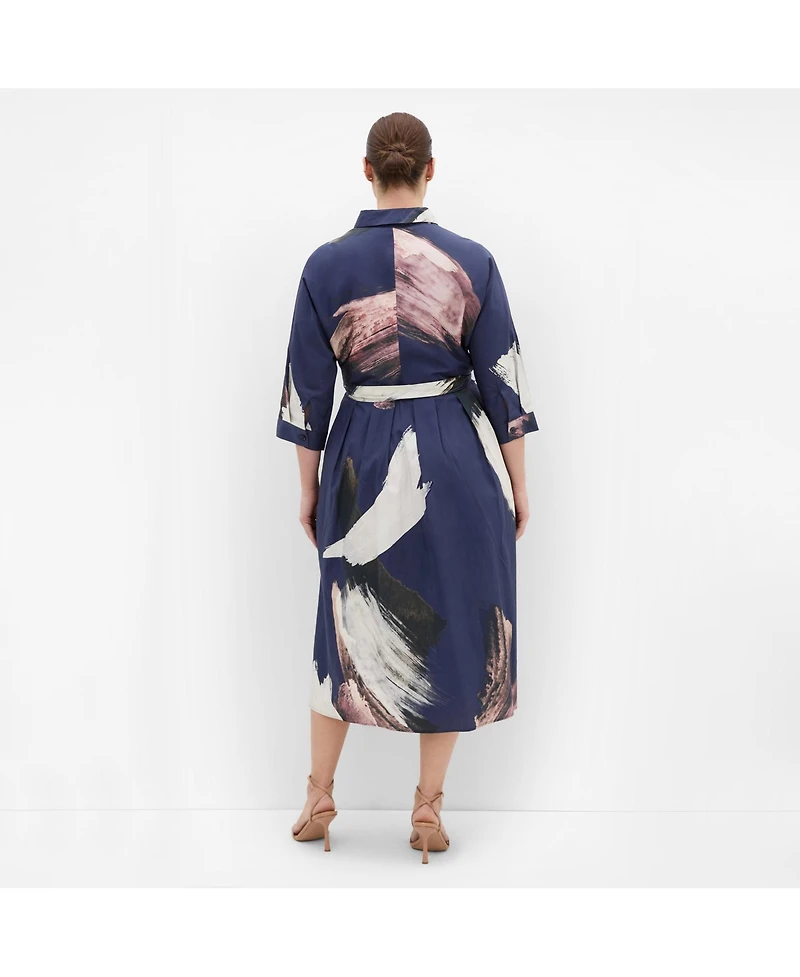 City Chic Women's Angel Print Shirt Dress
