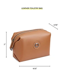 Delsey Paris Chatelet Leather 9.75" Toiletry Bag