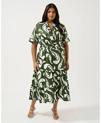 Estelle Sandswept Elasticated Midi Dress