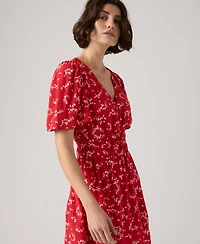 Levi's Women's Rylan V-Neck Mini Crepe Dress