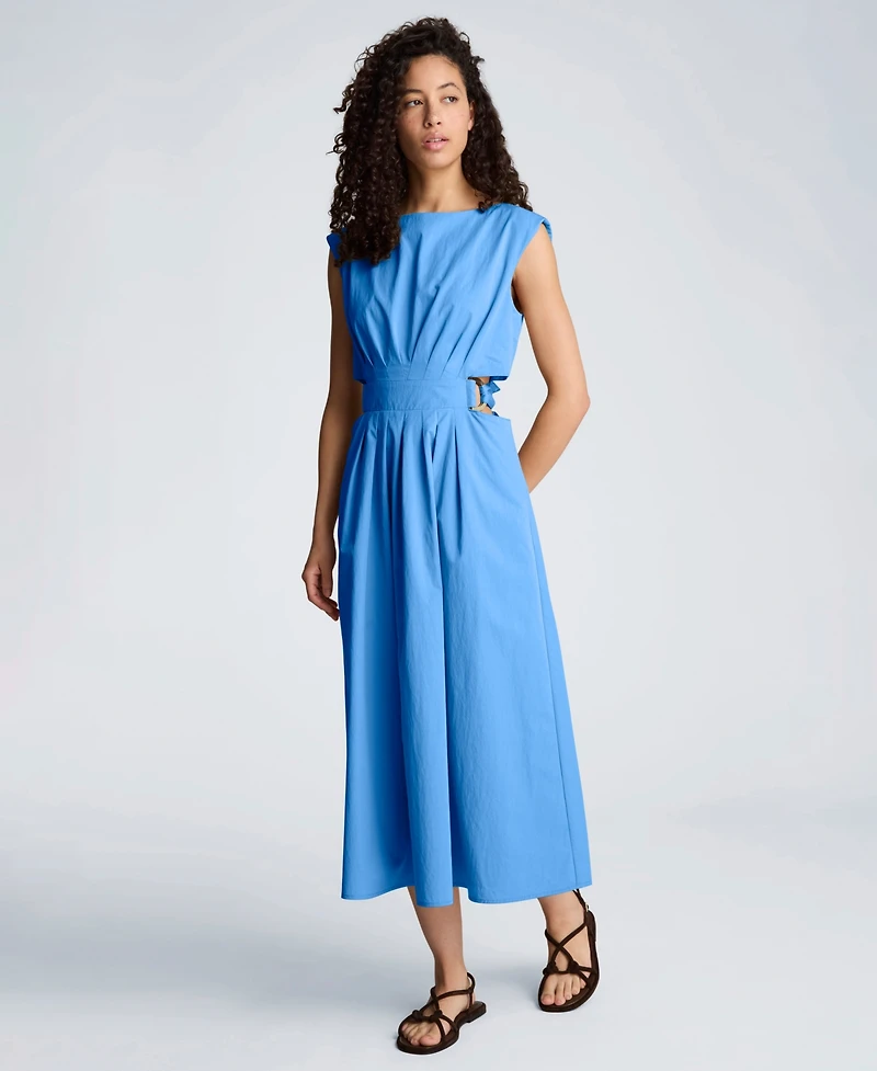Kenneth Cole Women's Sleeveless Boat Neck Midi Dress