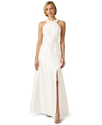 Adrianna Papell Women's Embellished Halter Ball Gown