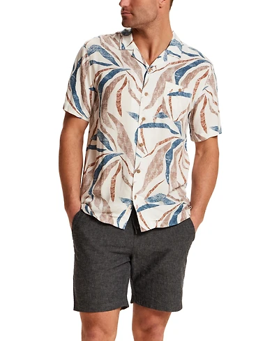 Weatherproof Vintage Men's Short-Sleeve Rayon Camp Shirt