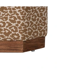 Storied Home 20" Cotton Upholstered Stool Ottoman