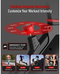Harison Adjustable Magnetic Exercise Bike for Home, 380 lbs Capacity with App