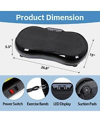 Zeny Vibration Plate Exercise Machine, Whole Body Workout Vibration Fitness Platform for Weight Loss, Toning Wellness, Home Gym Equipment
