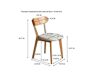 sumyeg 2 Piece Solid Oak Wood Fas Grade Dining Chair Set