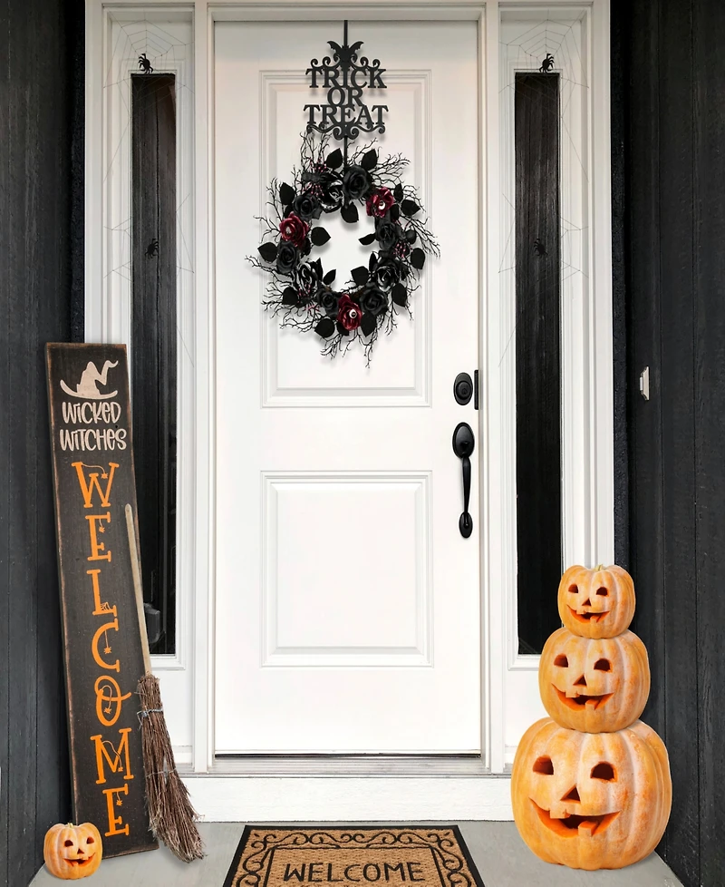 National Tree Company 19" Halloween "Trick or Treat" Wreath Hanger
