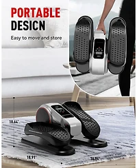 Harison Under Desk Elliptical with Lcd Display, 12-Level Speed Leg Exerciser (Hrm-E305)