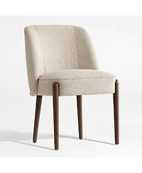 Maison Boucle Upholstered Dining Chairs Set of 2, Solid Wood Legs, Room