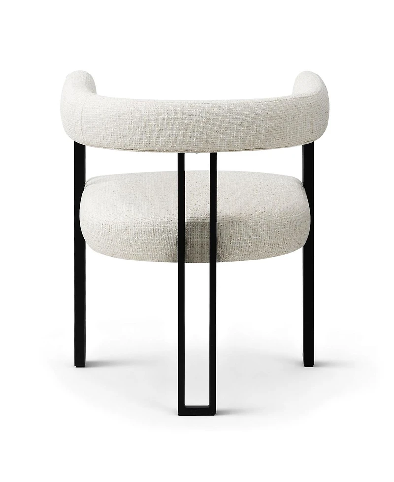 Maison Boucle Modern Upholstered Dining Chairs Set of 2, Metal Legs, Armchair