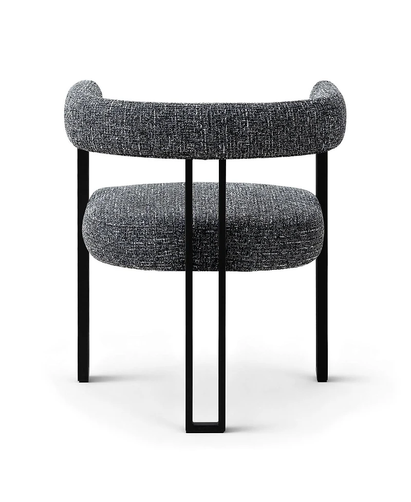 Maison Boucle Modern Upholstered Dining Chairs Set of 2, Metal Legs, Armchair