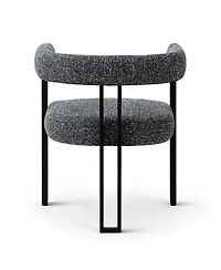 Maison Boucle Modern Upholstered Dining Chairs Set of 2, Metal Legs, Armchair