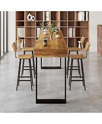 Tribesigns 63" Long Bar Table, 39.37" High Top Pub Table with Metal Frame, Industrial Counter Height Table