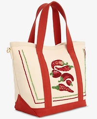 On 34th Beaded Canvas Small Tote Handbag, Macy's Exclusive
